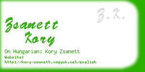 zsanett kory business card